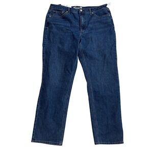 Seven7 Jeans Slim Straight High Rise Dark Wash Denim Women's Size 14